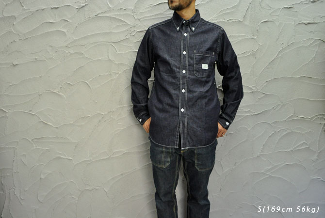 SASSAFRAS Green Tumb Shirt(6.5oz Organic Denim)