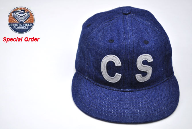 EBBETS FIELD FLANNELS Denim 6 Pannel Ball Cap(CHICKEN SHACK別注