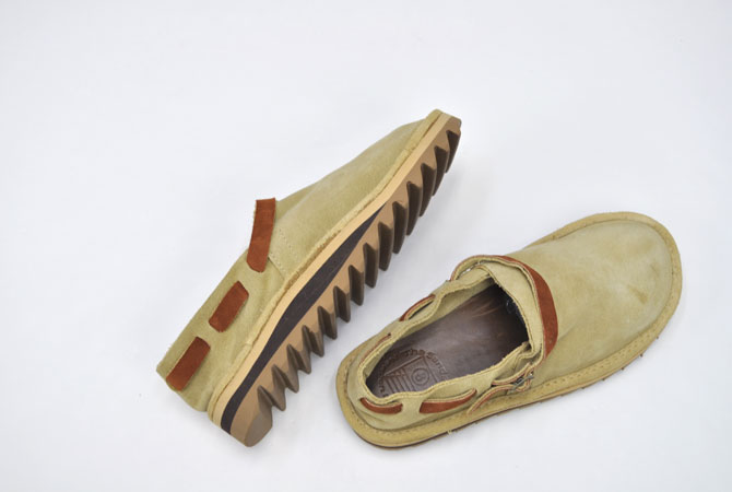 THE SANDALMAN  当店別注Lace Buckle Shoe(Suede)Ripple Sole