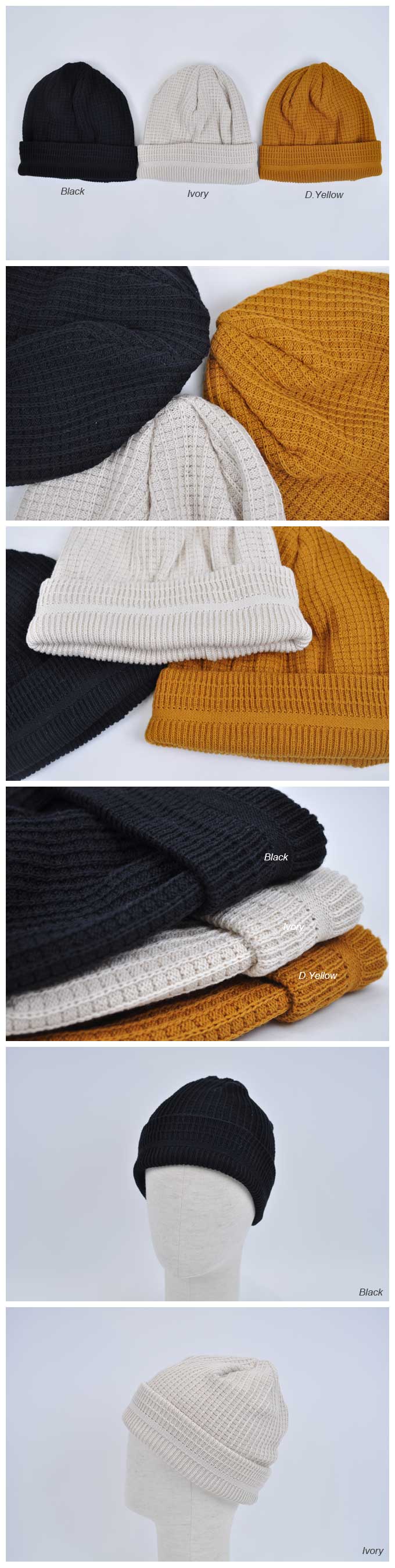 Rototo Cotton Waffle Beanie 