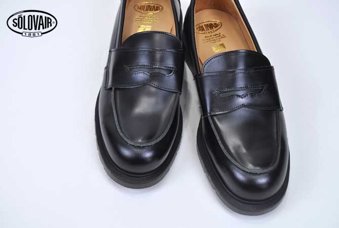 Solovair   Penny Loafer (Hi-Shine)