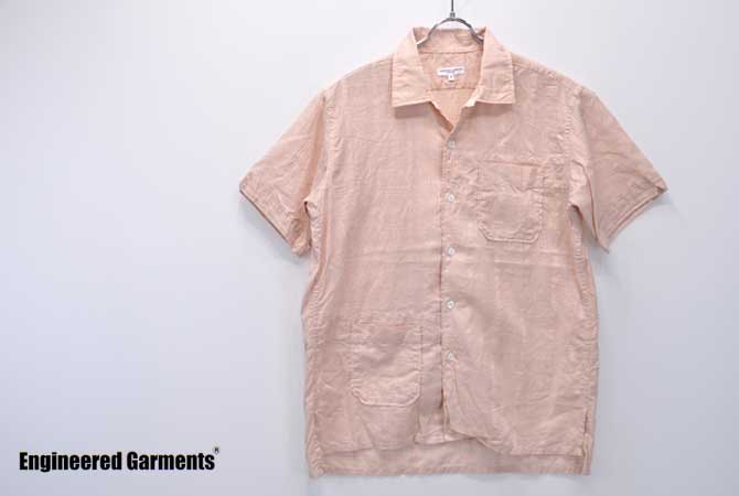 ENGINEERED GARMENTS Camp Shirt(Window Pane Cotton Dobby) 