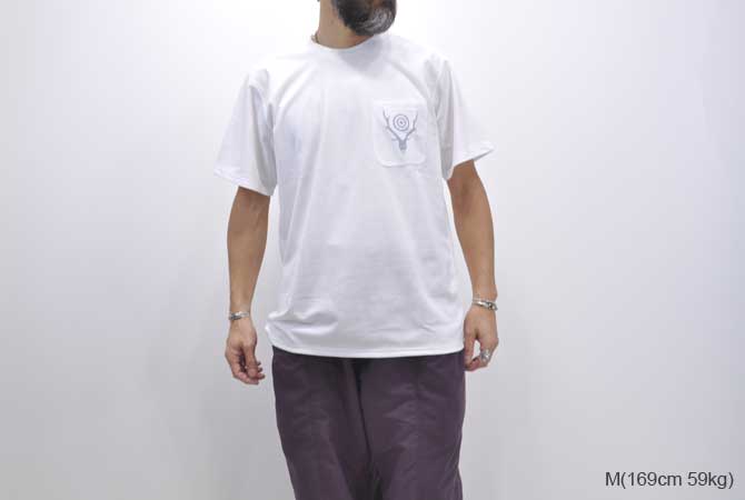 South2 West8 Round Pocket Tee(Circle Horn)