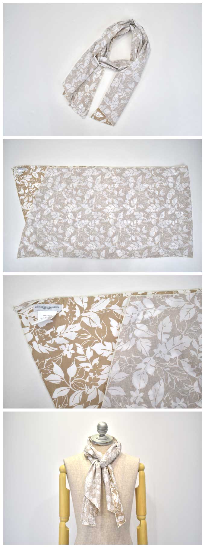 ENGINEERED GARMENTS Long Scarf (Floral Printed Lawn)