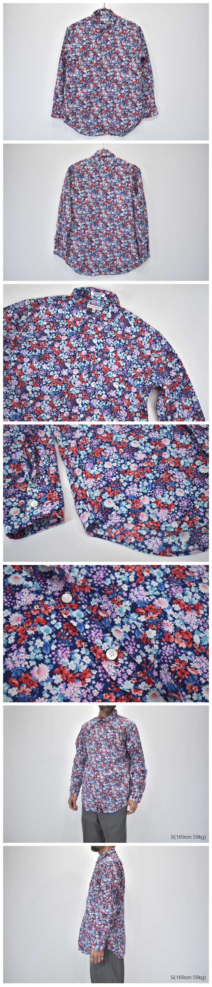 ENGINEERED GARMENTS Short Collar Shirt (Floral Lawn)