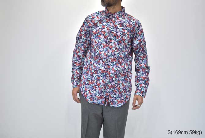 ENGINEERED GARMENTS Short Collar Shirt (Floral Lawn)