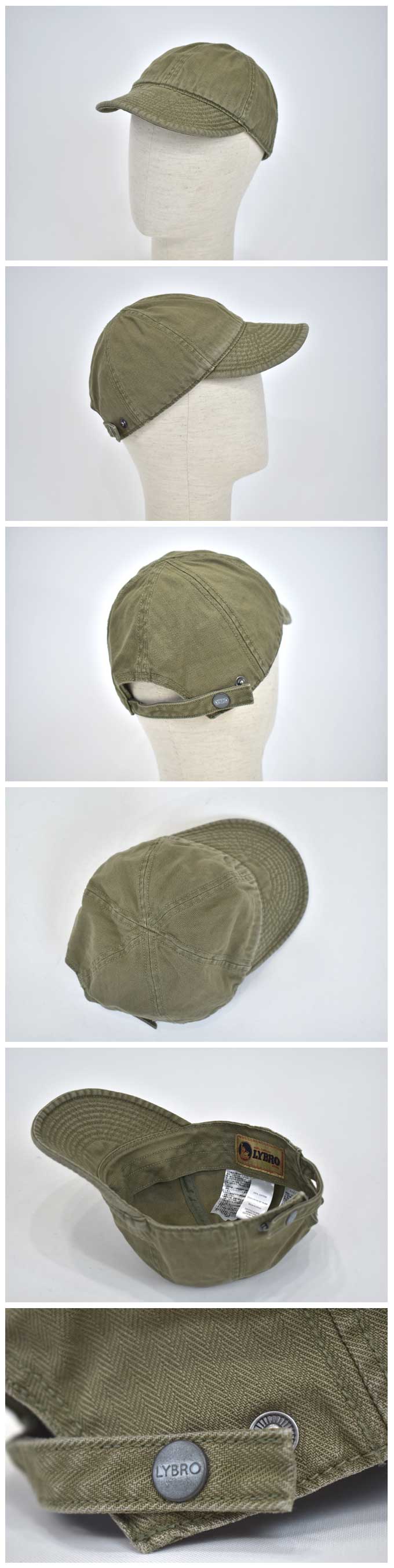 Nigel Cabourn 【Lybro】Mechanics Cap(Cotton Herringbone)