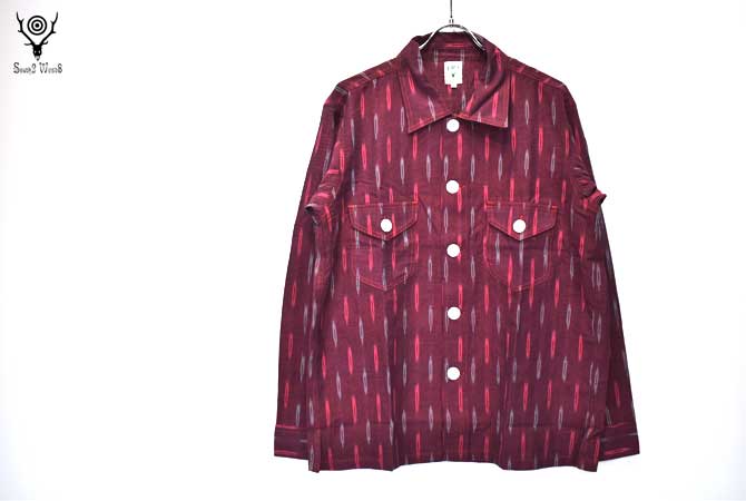 South2 West8 Smokey Shirt (Cottoon Cloth/Splashed Pattern)