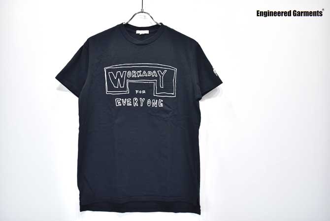 ENGINEERED GARMENTS 【Workaday】Print Crossover Neck Pocket Tee(Workaday For Everyday) 