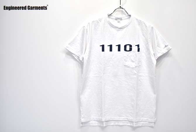 ENGINEERED GARMENTS Print Cross Crew Neck T-Shirt (11101)