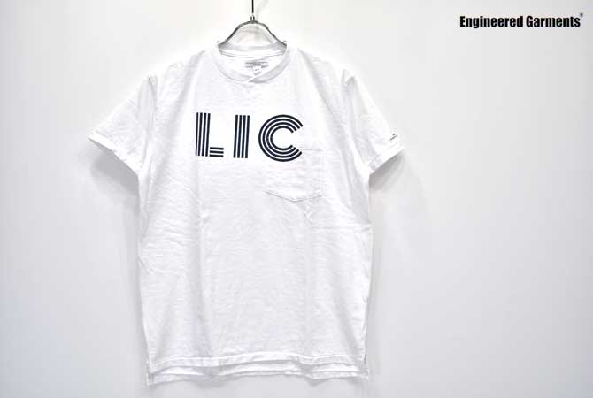 ENGINEERED GARMENTS Print Cross Crew Neck T-Shirt (LIC)