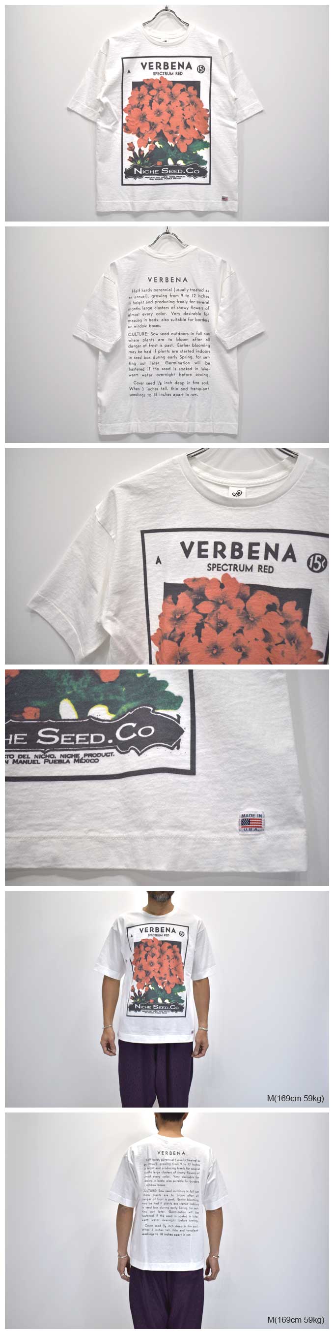 Niche (THIS TIME inc.) Flower Seeds T-Shirts(Verbena)