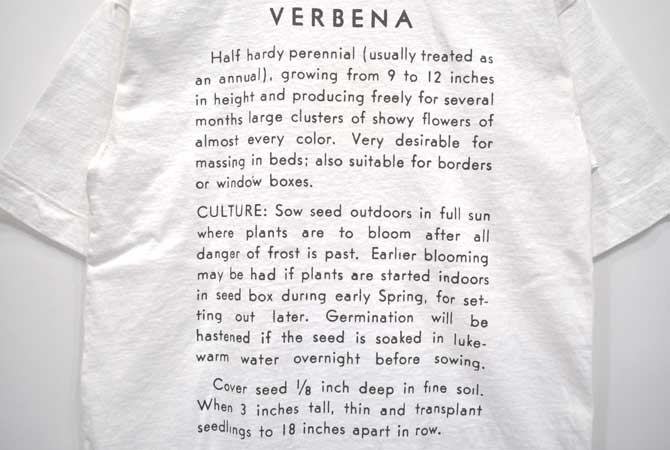 Niche (THIS TIME inc.) Flower Seeds T-Shirts(Verbena)