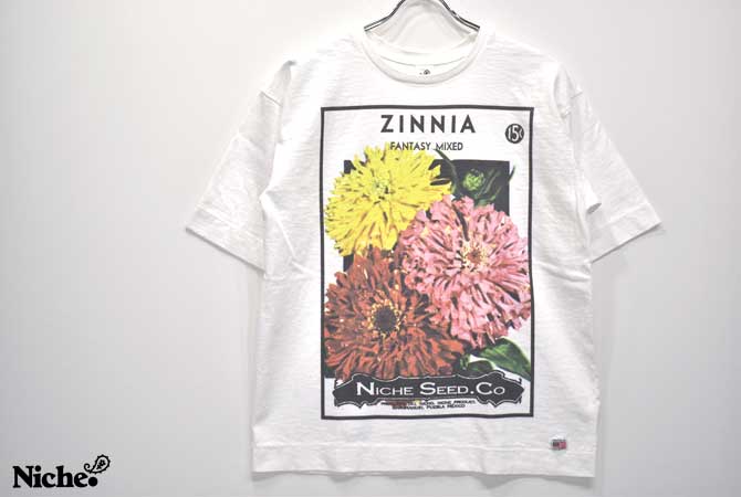 Niche (THIS TIME inc.) Flower Seeds T-Shirts(Zinnia)  