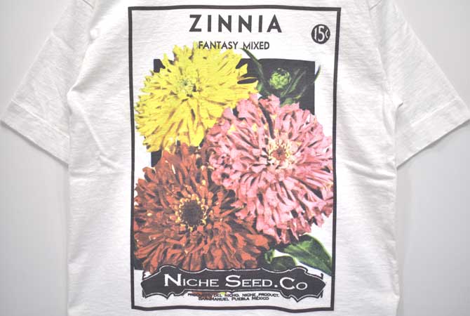 Niche (THIS TIME inc.) Flower Seeds T-Shirts(Zinnia)  