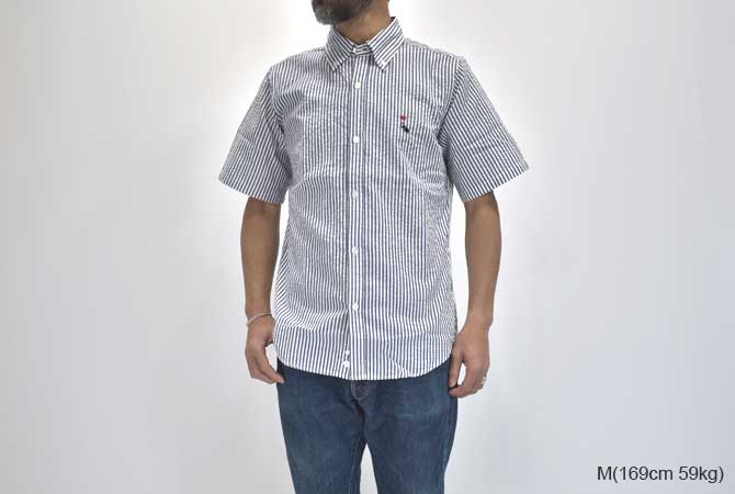 Bohemians BD S/S Shirts(Seersucker Stripe)